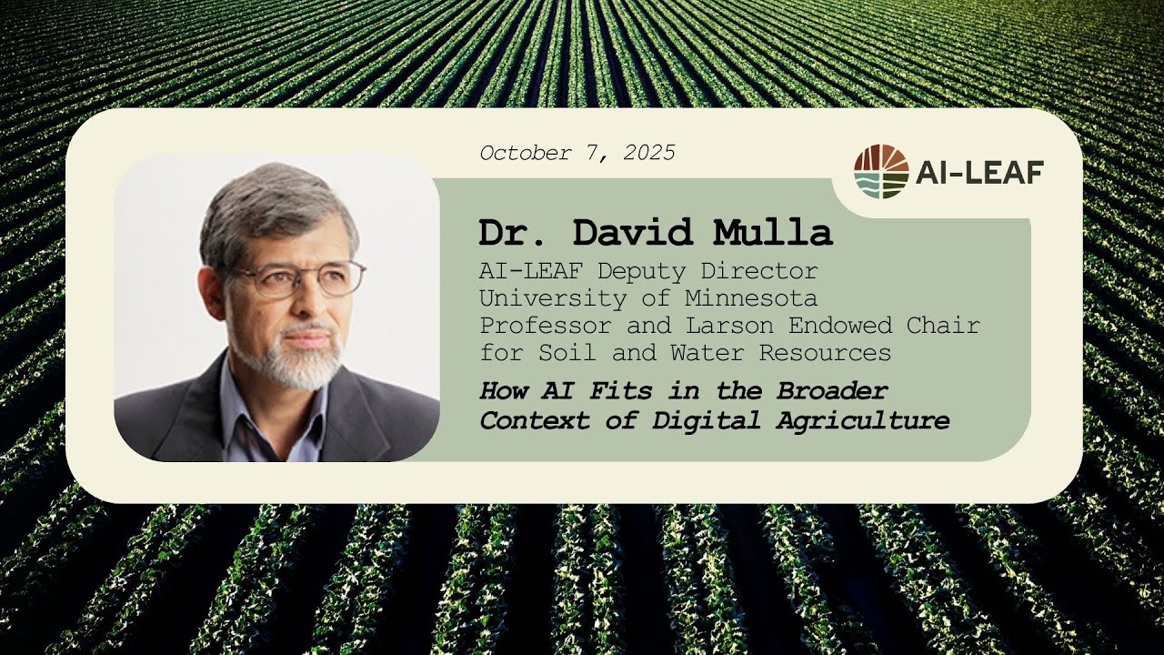 AI in Agriculture, Dr. David Mulla