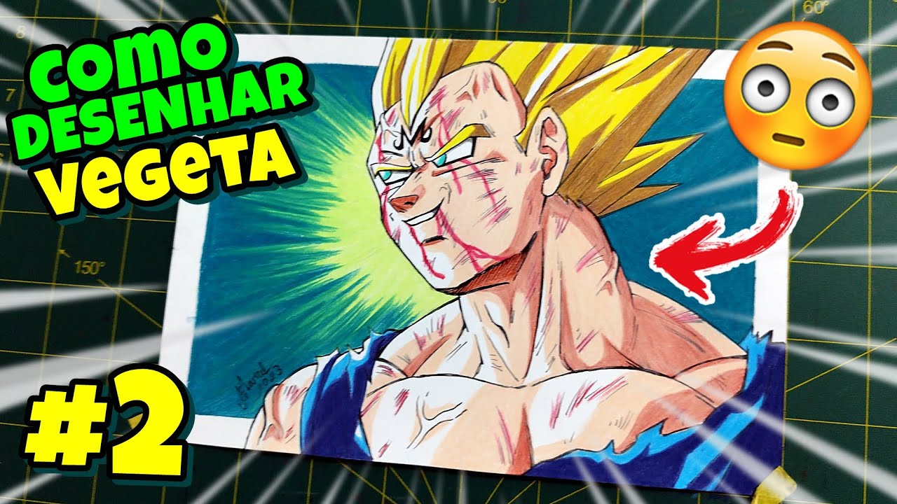 Como desenhar o Vegeta ssj2 do Dragon Ball Z passo a passo #2