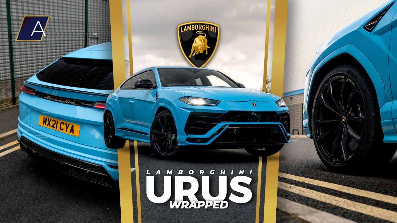 See this Lamborghini Urus transform with an Ice Blue Wrap! | Autowrap Manchester