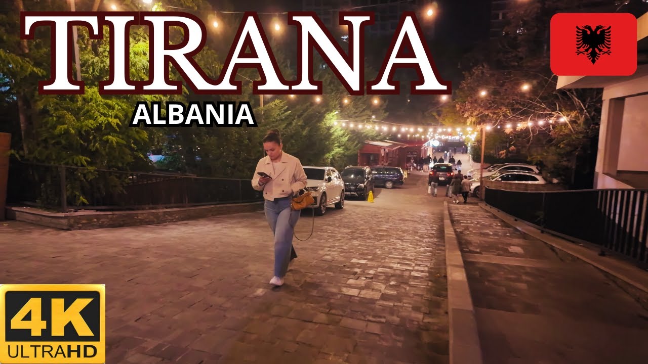 The Modern Side of Tirana at Night 🇦🇱 | 4K Street Walk in Albania