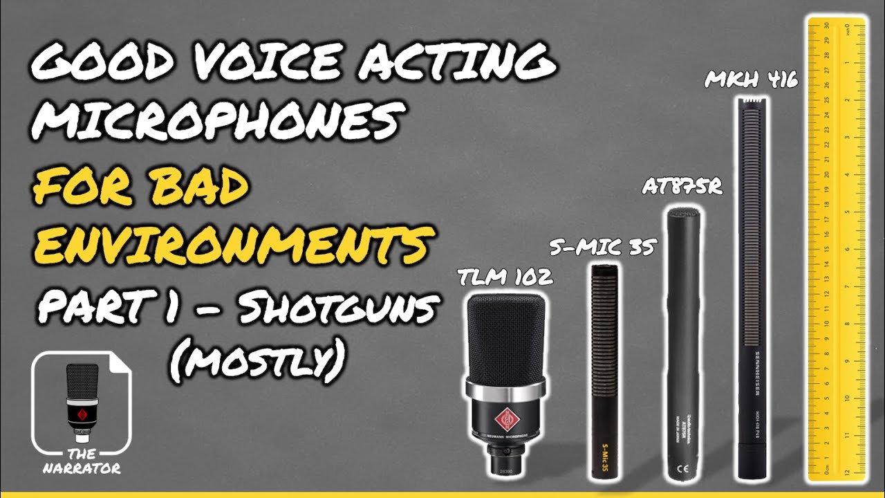 Good Voice Acting Microphones for Bad Environments - Part 1: Shotguns (MKH416 vs Deity 3S vs AT875R)