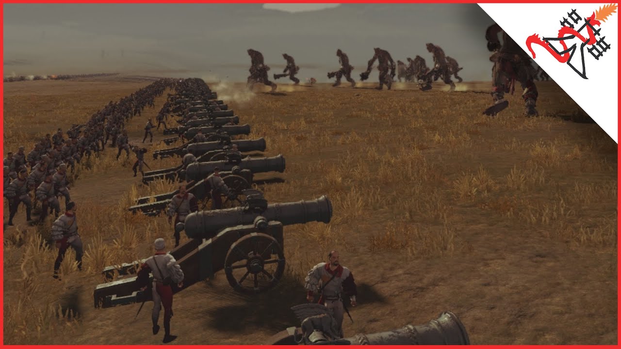 240 GREAT CANNONS vs 80 CHAOS GIANTS - Total War: WARHAMMER