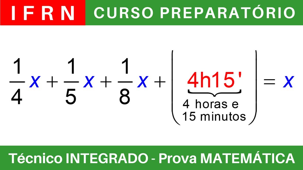 IFRN 🔴 Curso Preparatório 2025/2026 de MATEMÁTICA #IFRN Técnico Integrado ao Ensino Médio @BoraIF
