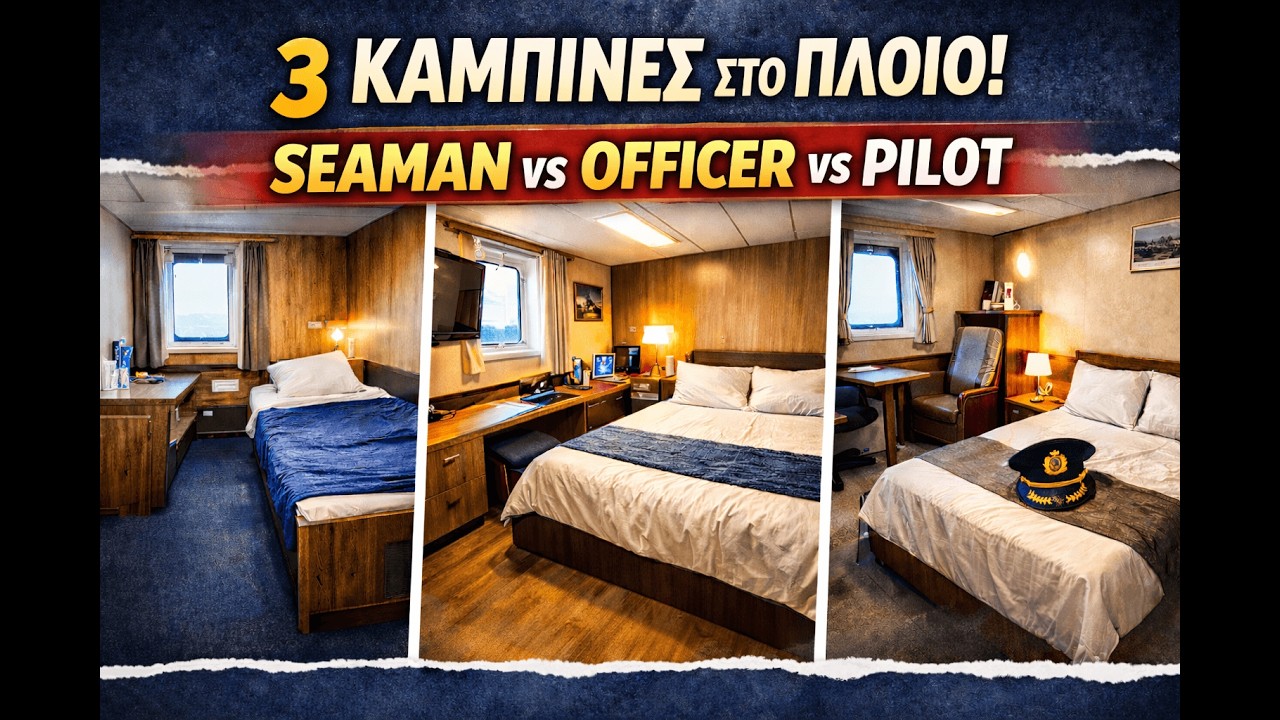 3 Καμπίνες σε Δεξαμενόπλοιο !🚢 | Seaman vs Officer vs Pilot Cabin | Life at Sea