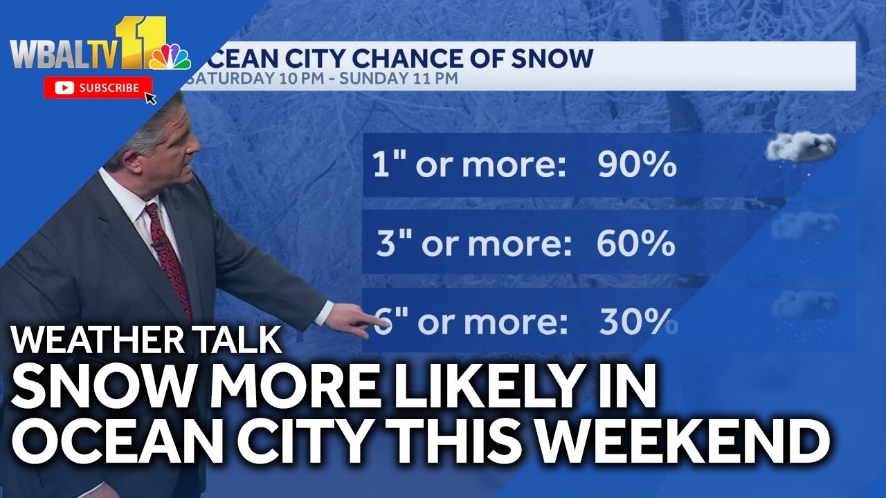 Weather Talk: Snow more likely for Ocean City than Baltimore this weekend