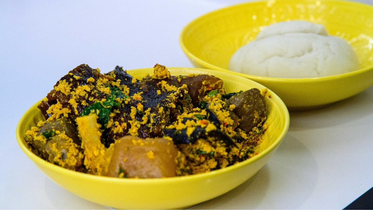 Egusi Soup and Pounded Yam
