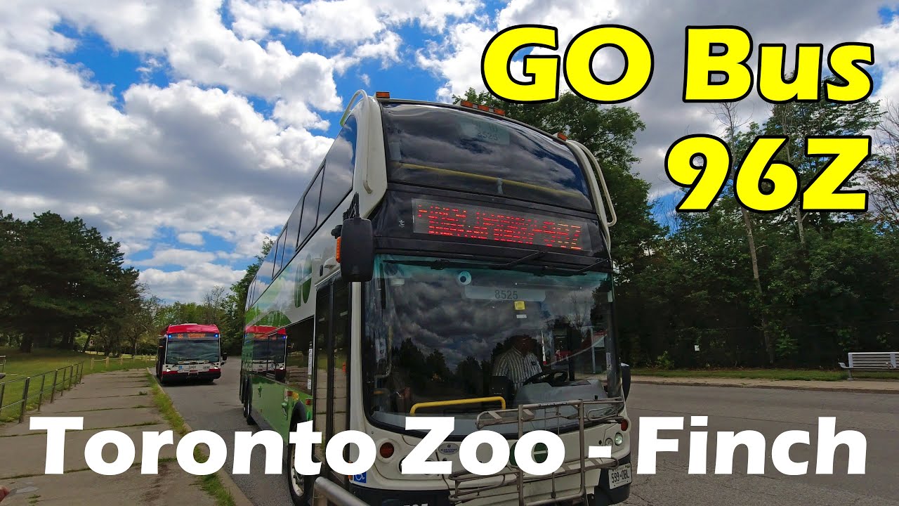 4K GO Bus Route 96Z Ride from Toronto Zoo to Finch Bus Terminal (Duration 50min)
