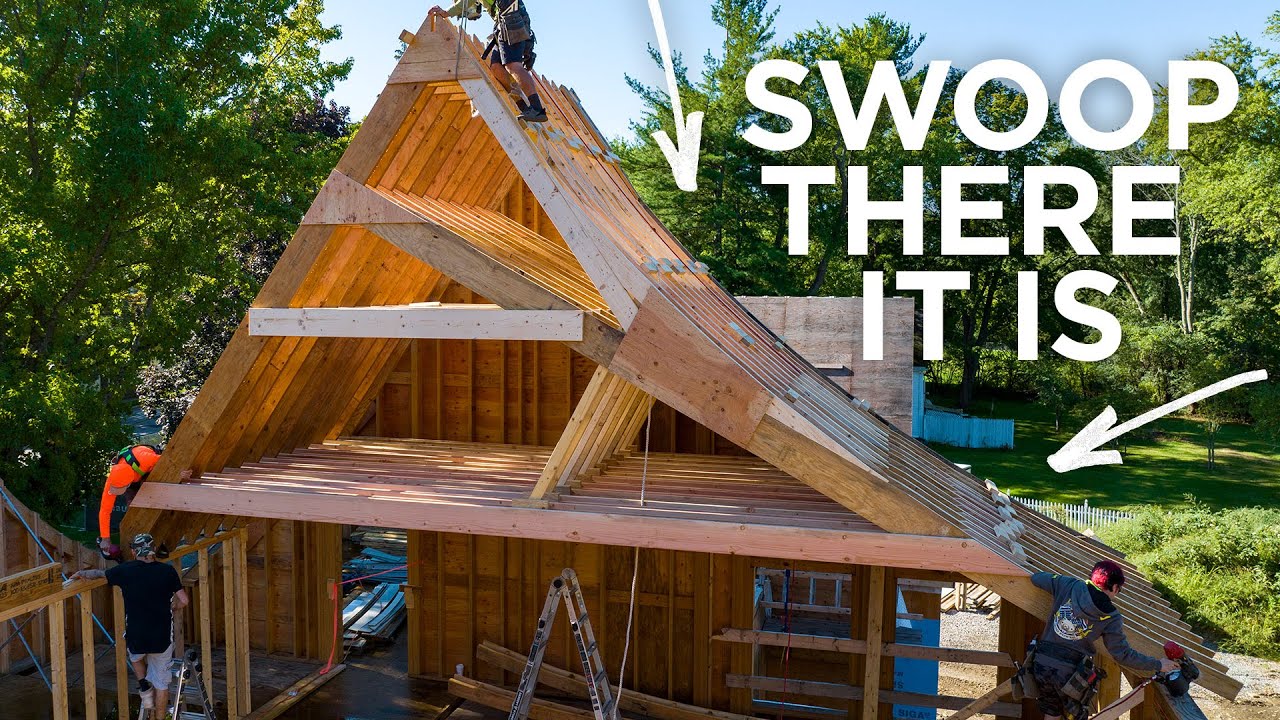 How to make a swooping roof