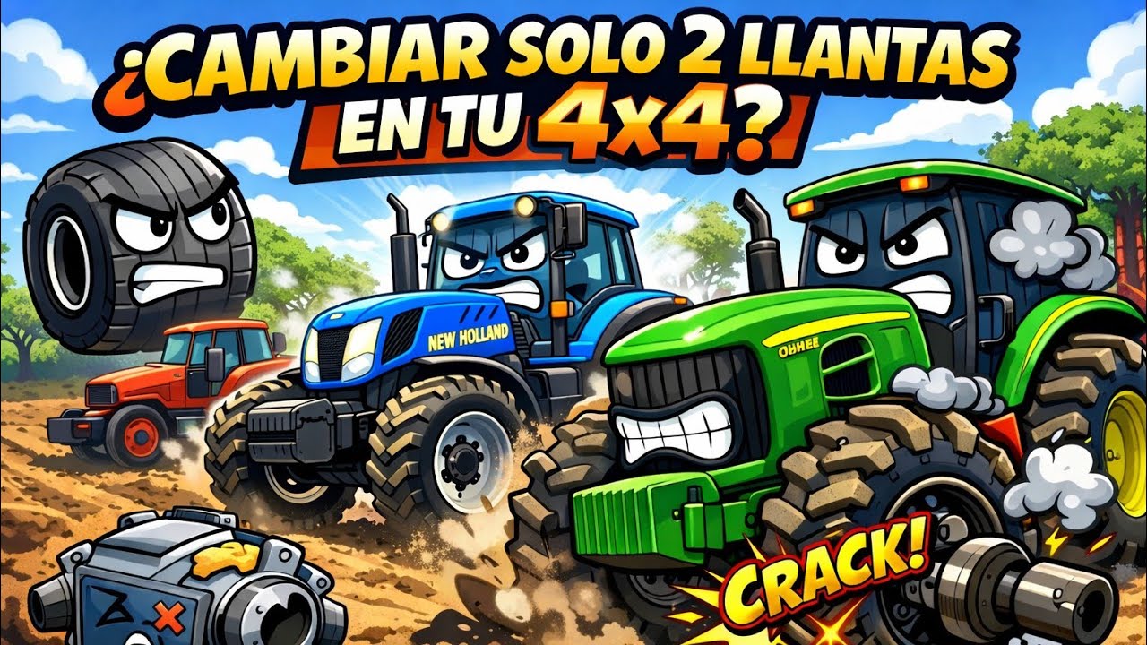 ¿Llantas nuevas? Podrías estar forzando tu tractor La verdad sobre mezclar marcas de llantas en tu🚜