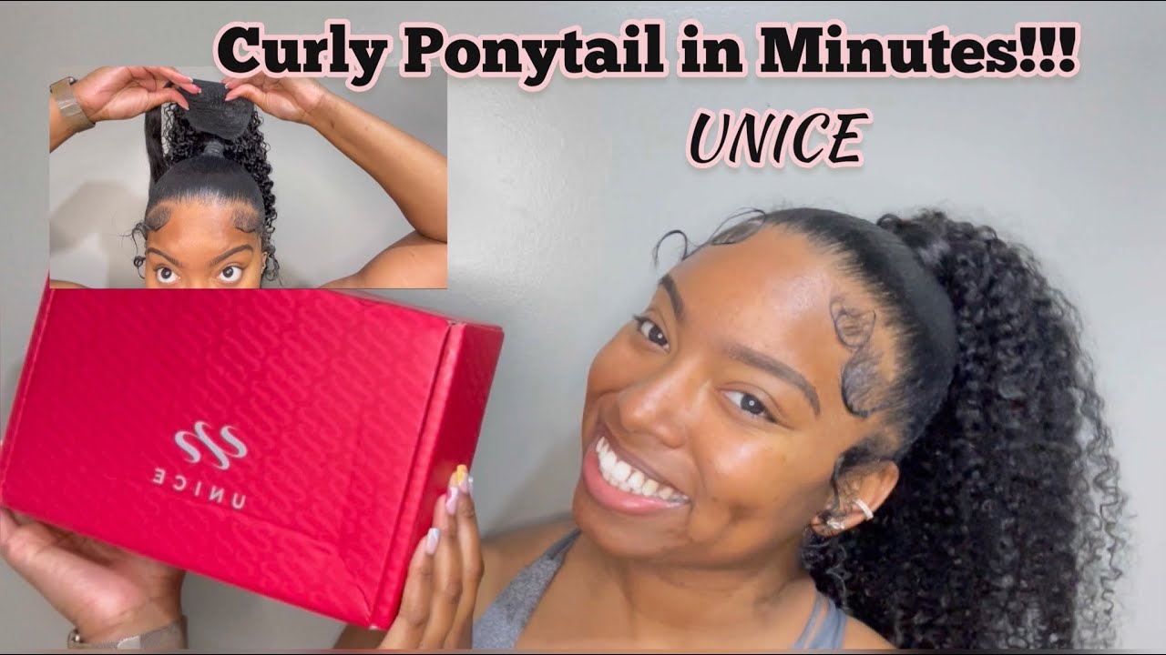 Quick Curly Ponytail | My Summer Go-To!! ft. UNICE Hair