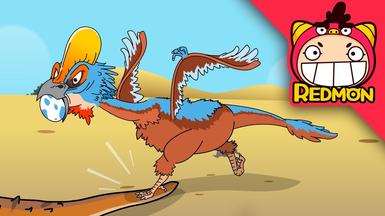 Oviraptor VS Velociraptor | Dinosaurs Battle | Tyrannosaurus | 4K cartoon | REDMON