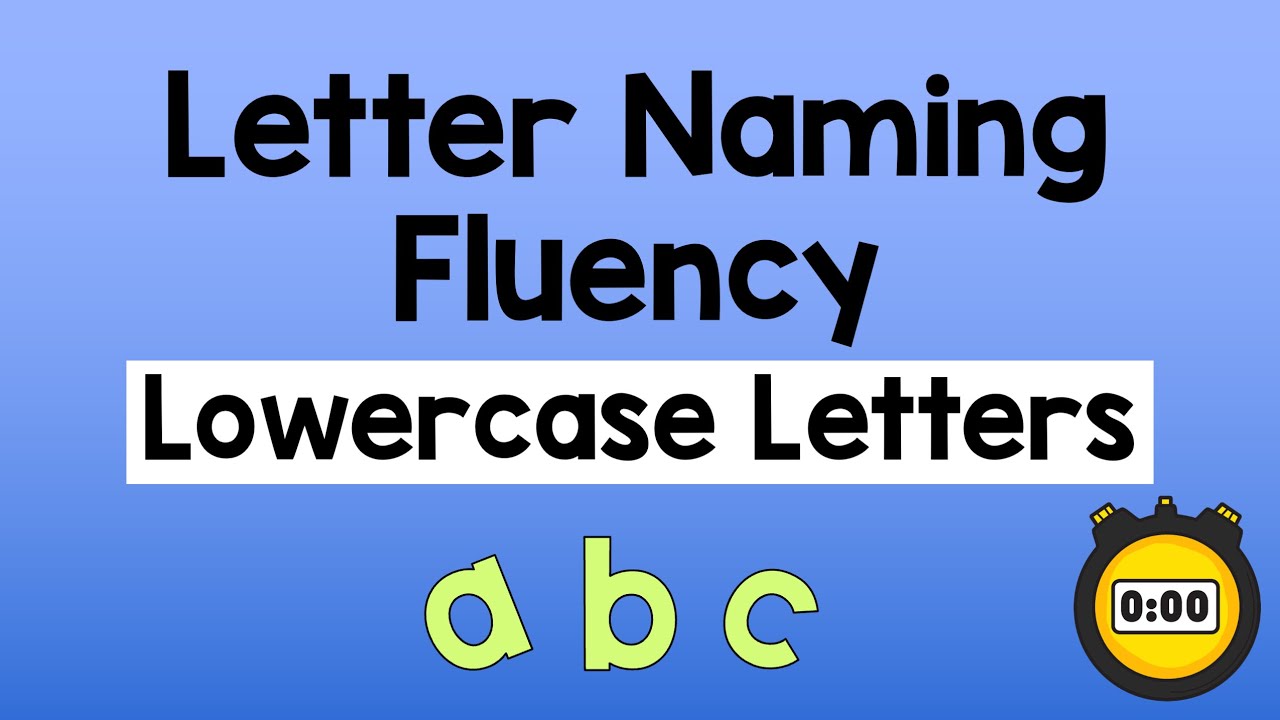 Science of Reading | Letter Naming Fluency: Lowercase Letters