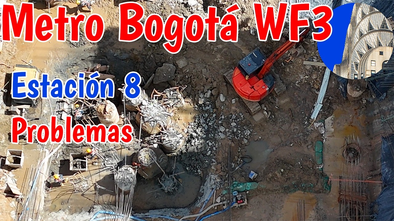 Problemas en estación 8 Metro de Bogotá WF3 Febrero 27 2026