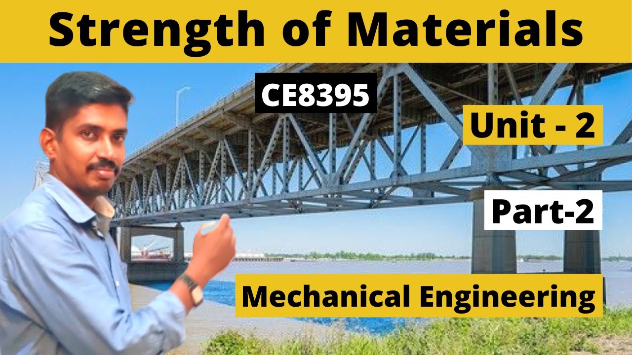 Strength of Materials for Mechanical Engineers| SOM| CE8395| Unit-2| Part-2 Mech
