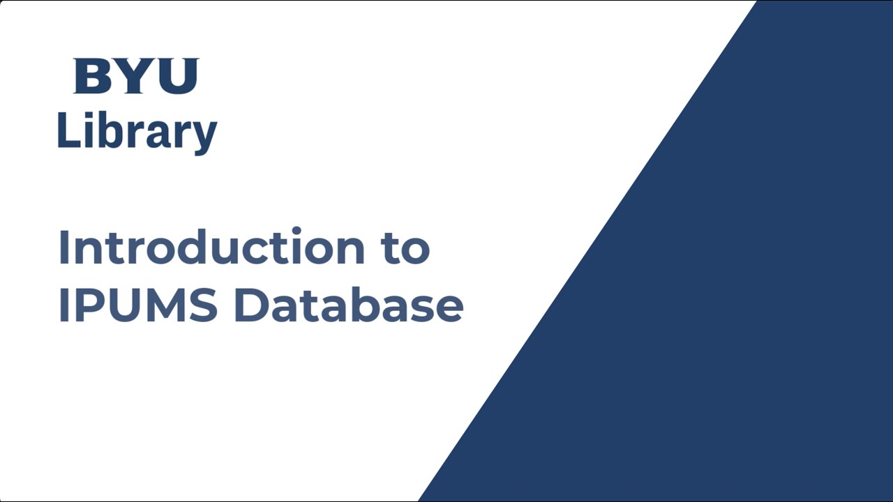 Introduction to the IPUMS Database