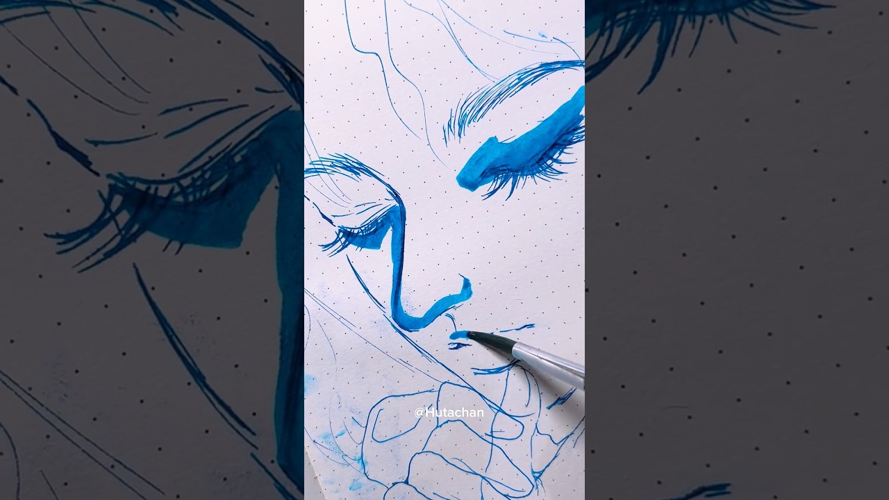 [Glass_Pen] Experience Character Drawing with the Unique Bamboo Glass Pen #shorts
