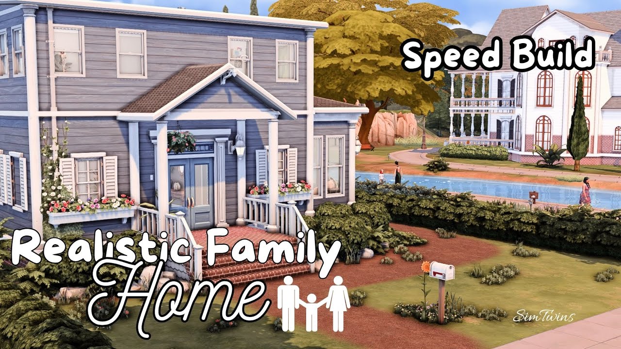Realistic Family Home | The Sims 4 Speed build | No CC |