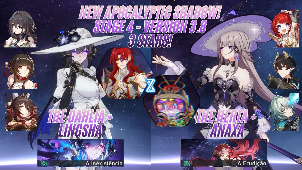 NEW APOCALYPTIC SHADOW! - V.3.8 - STAGE 4 - The Dahlia Team  and The Herta Team - Honkai Star Rail!