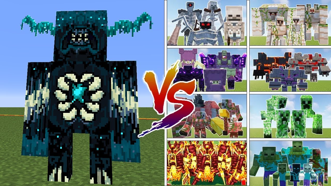 Stronger Warden Vs All Team Mob - Minecraft Mob Battle