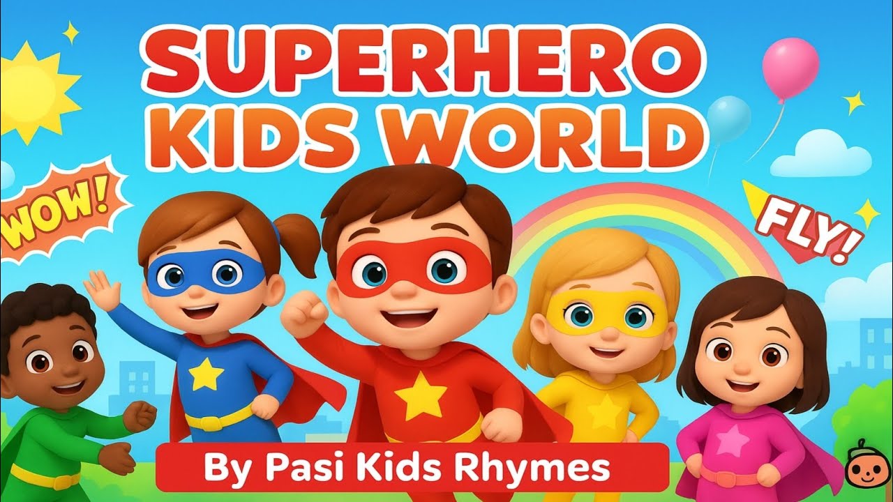 🦸 Superhero Kids World | Action, Fun & Learning Song for Kids | Pasi Kids Rhymes