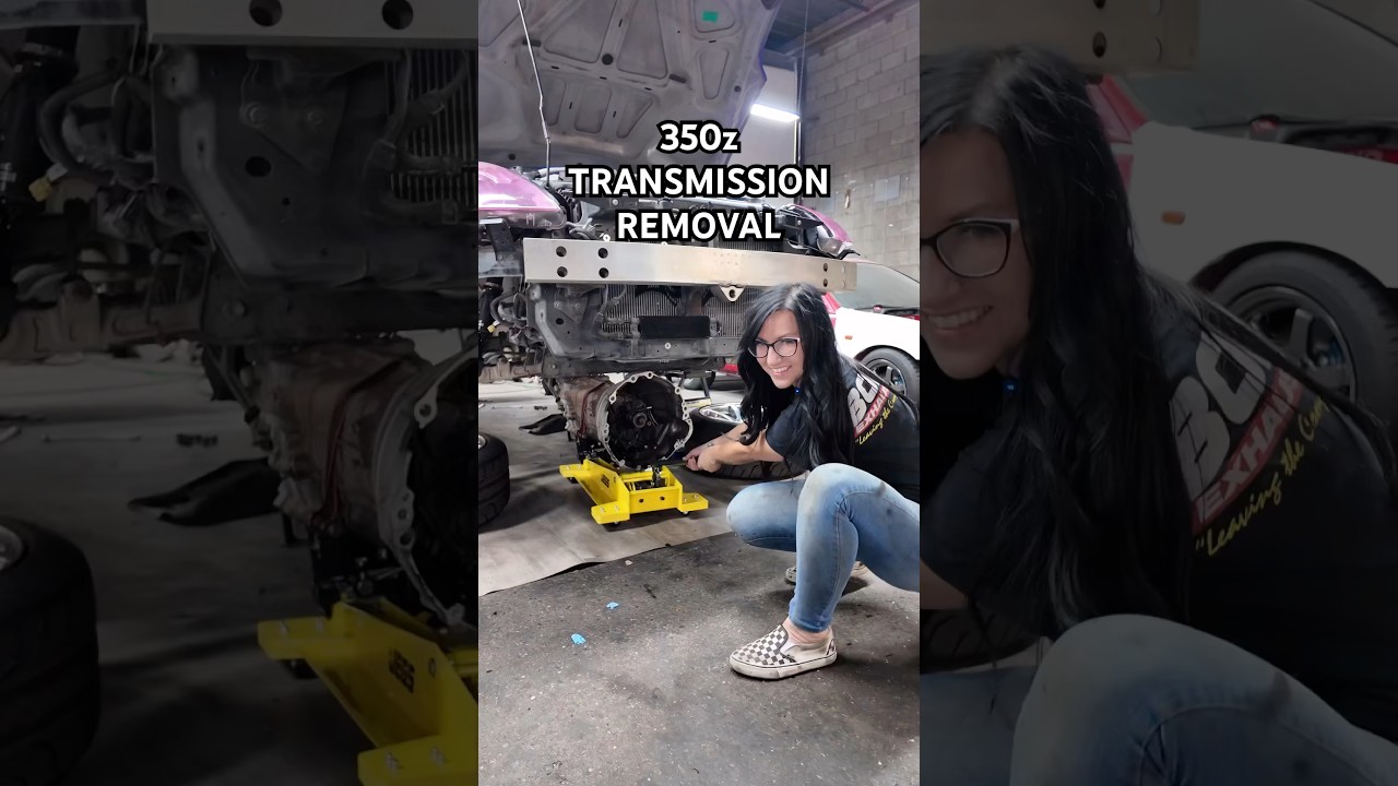 350z Transmission Removal with my new low profile jack from JEGS!