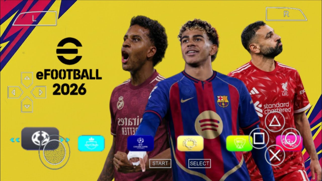 efootball PES 2026 PPSSPP DOWNLOAD ORIGINAL ISO PES 26 PSP full Update New Transfers Kits 26 HD