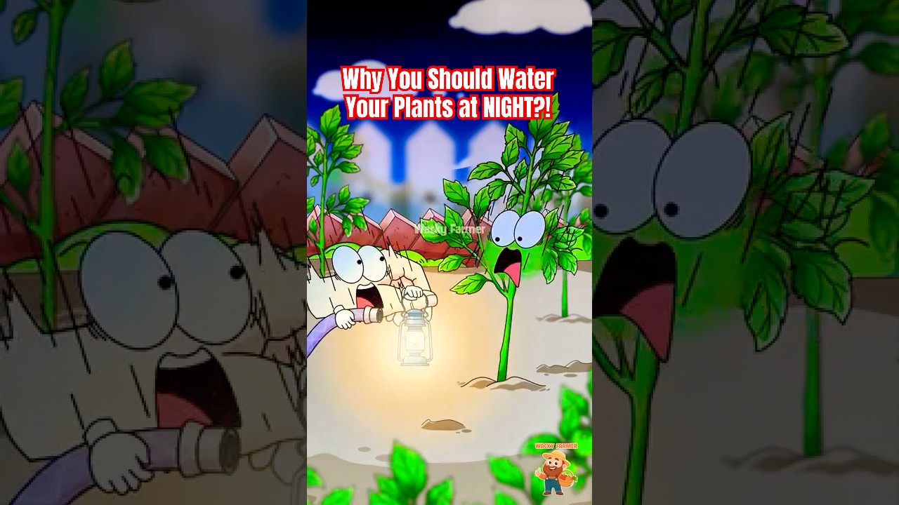 Почему стоит поливать растения НОЧЬЮ?! #wackyfarmer #animation