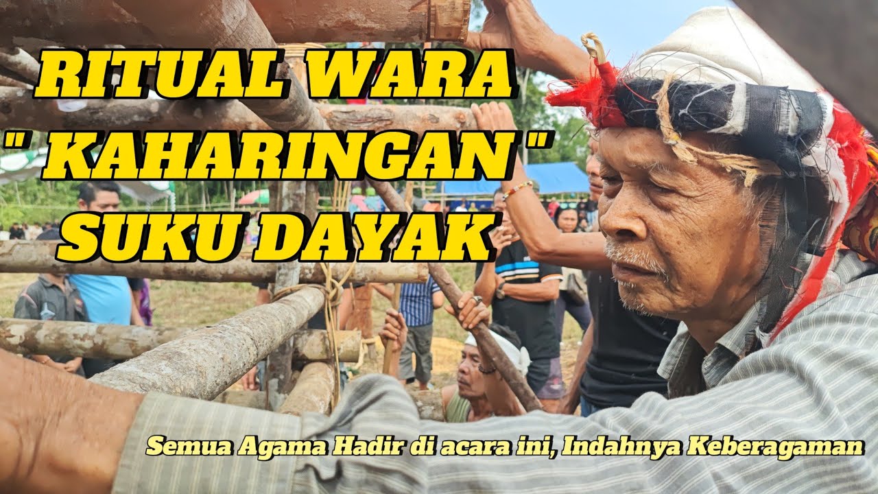 RITUAL WARA DAYAK Yang Jarang Terlihat - Semua Agama Hadir Bersama