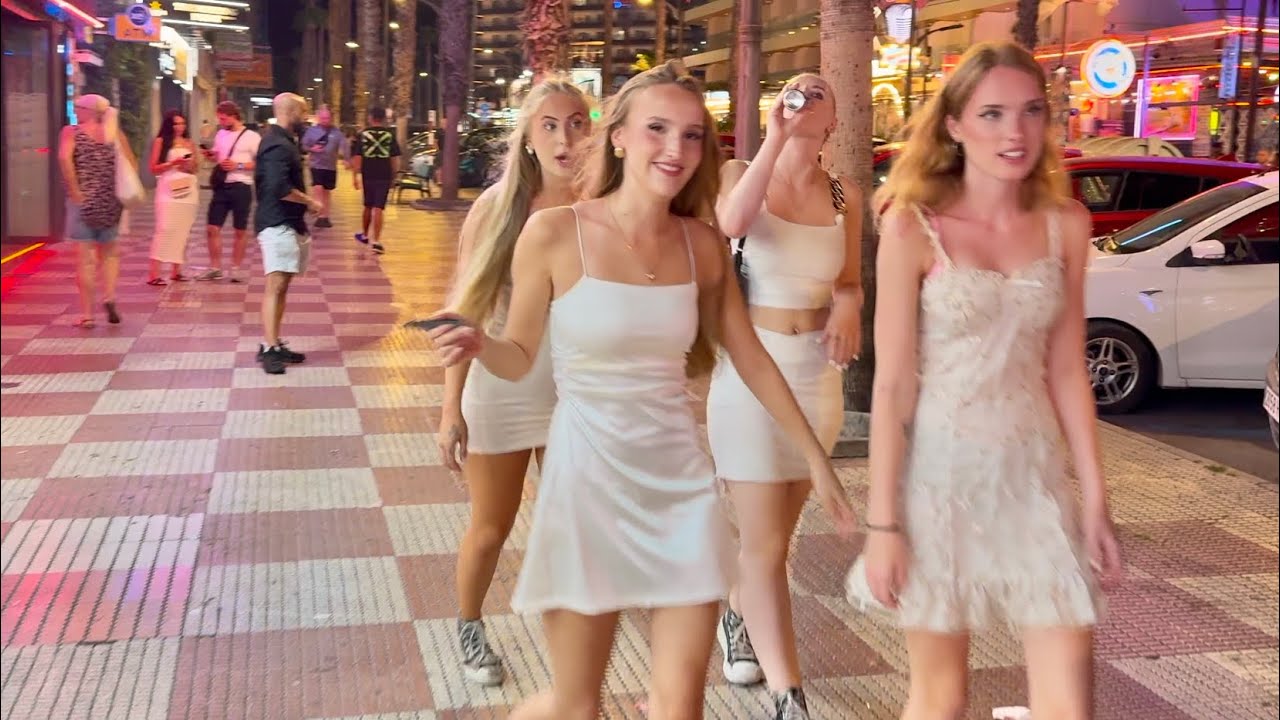 Spain. CRAZY Nightlife on Benidorm's STRIP! Summer 2025