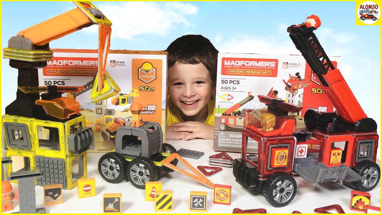 Building and Playing With My New STEM Toys Magformers