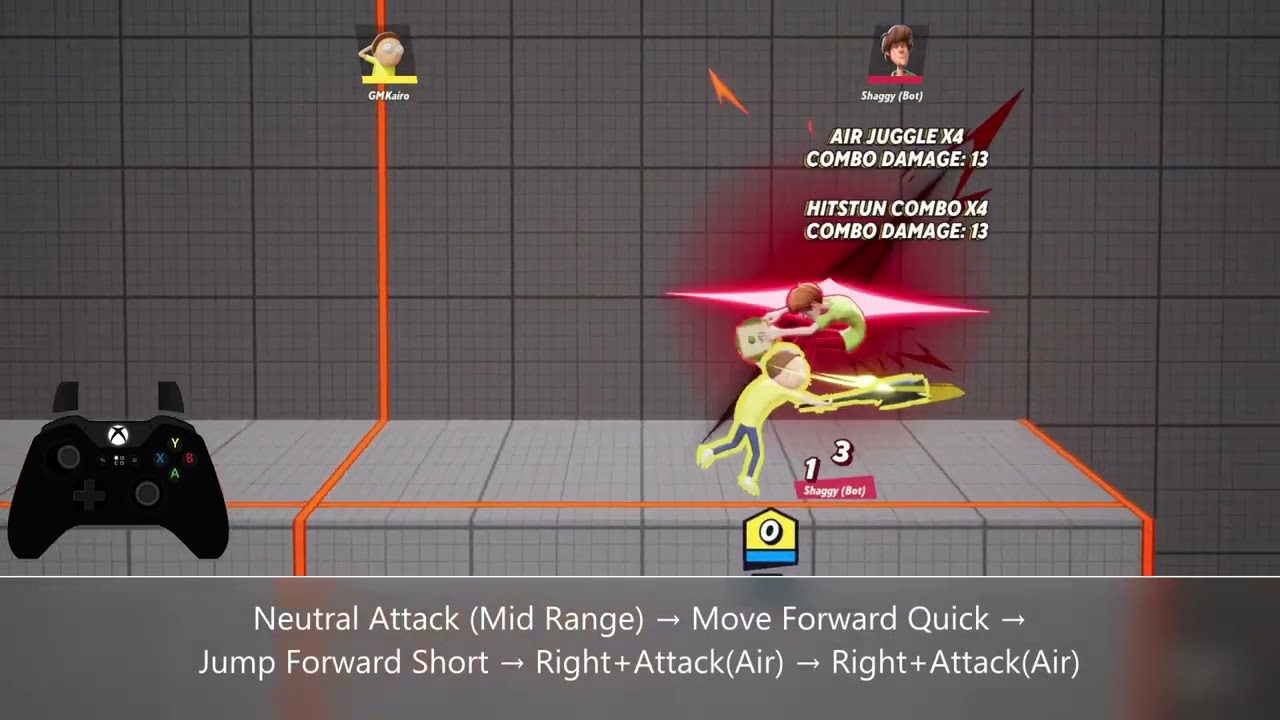 Morty - Mid Range Laser & Jumping Axe Slash Basic | MultiVersus Combo