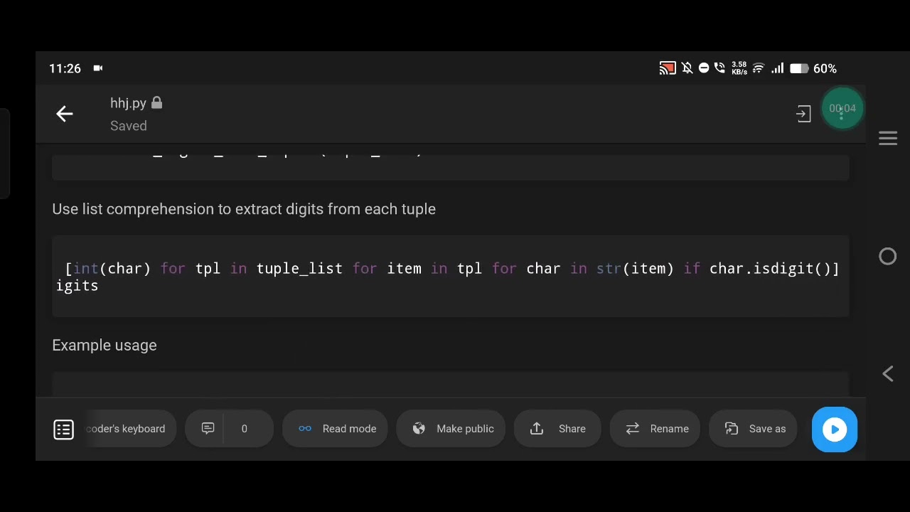 Python Program to Extract Digits from a Tuple List