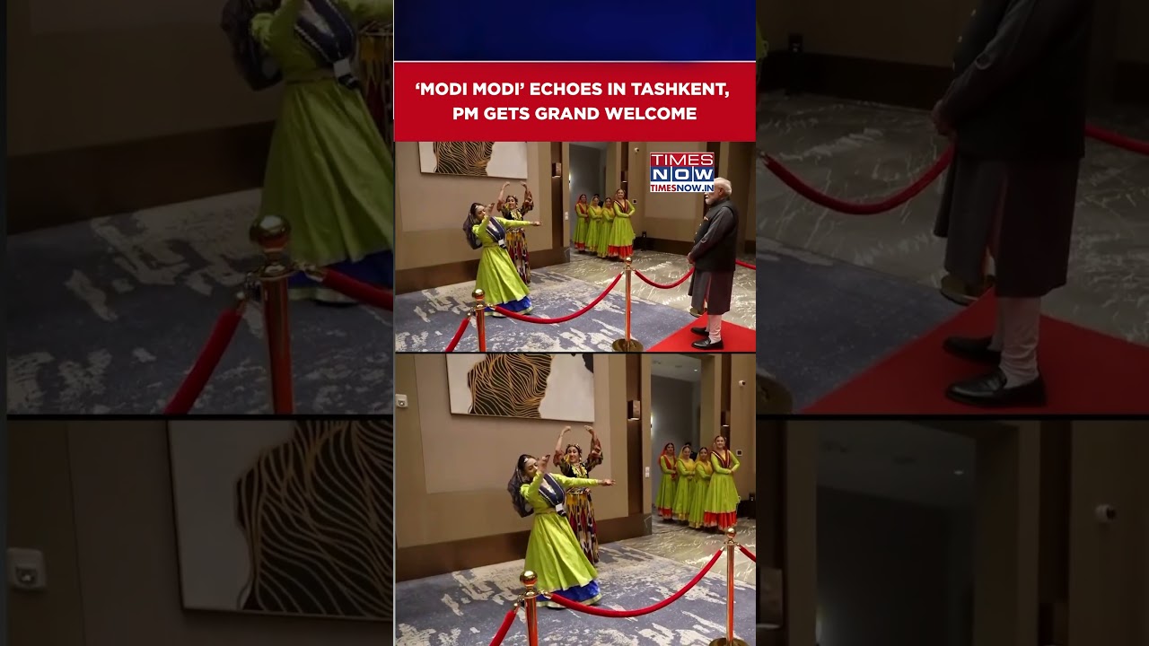 &lsquo;Modi Modi&rsquo; Chants Ring Out As PM Modi Meets Indian Diaspora In Tashkent | Watch #shorts