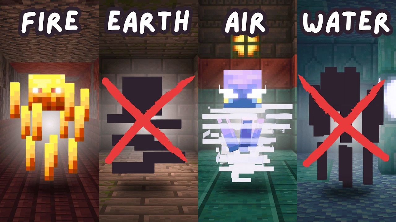 Двое мобов из Minecraft прячутся на виду