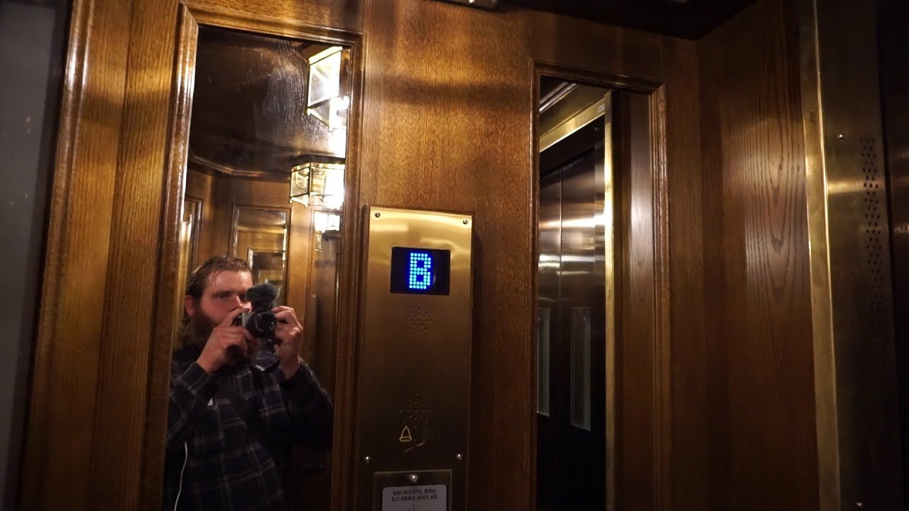 BEAUTIFUL St. Eriks Hiss Roped Hydraulic Elevator @  Stockholm Classic Hotell, Stockholm, Sweden.