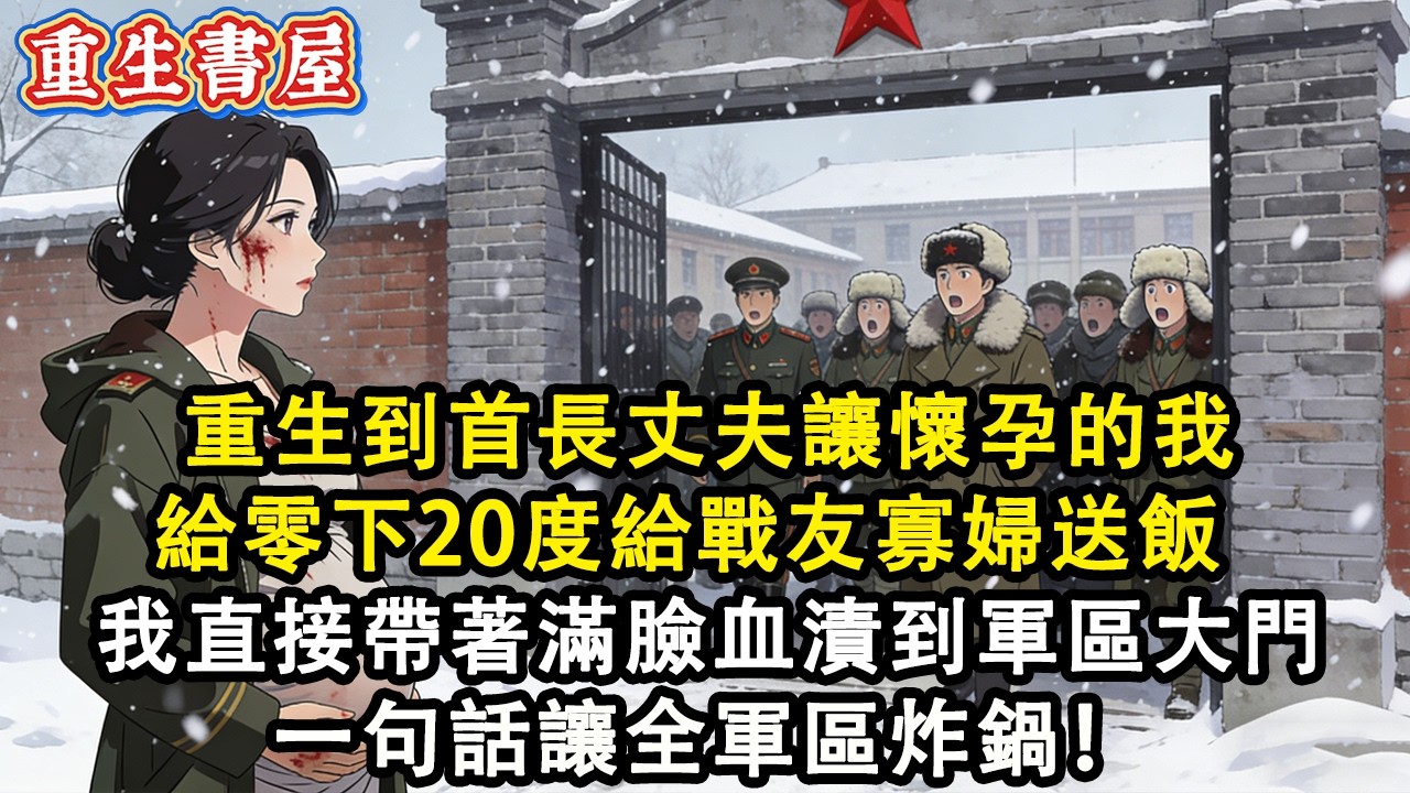 【重生爽文】重生到首長丈夫讓懷孕的我 零下20度給戰友寡婦送飯  我直接帶著滿臉血漬到軍區大門 一句話讓全軍區炸鍋！#小說 #重生 #爽文#動漫#故事