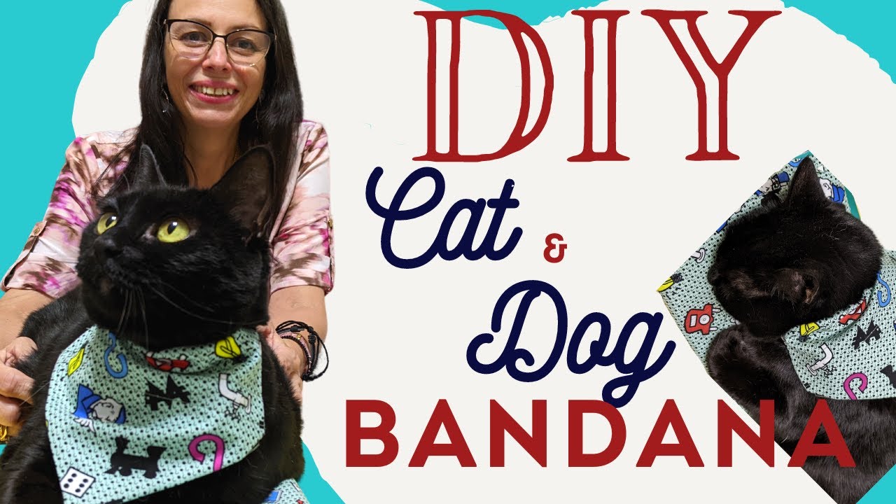 TUTORIAL How to Make an Over the Collar Slip On Bandana😻🐶🧵🪡💖