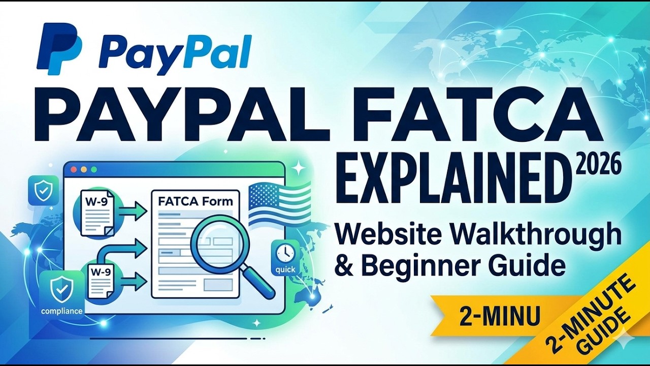 PayPal FATCA Explained 2026 Website Walkthrough & Beginner Guide 2 Min