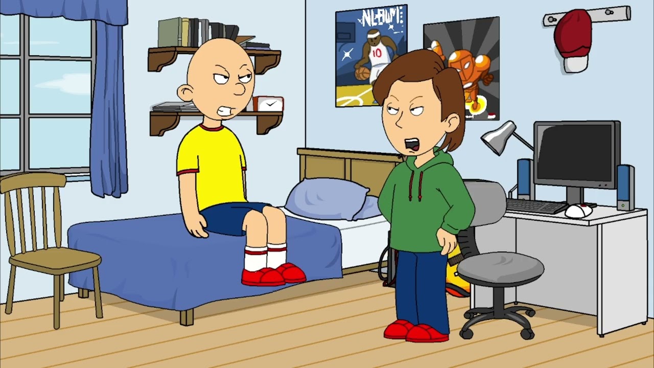 Caillou gets ungrounded for the first time.