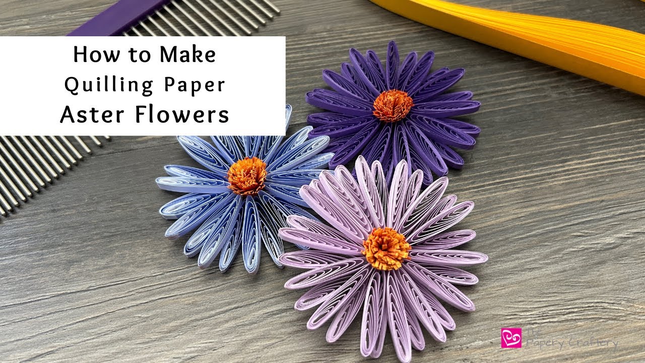 How to Make Quilling Paper Aster Flowers | Quilling for Beginners