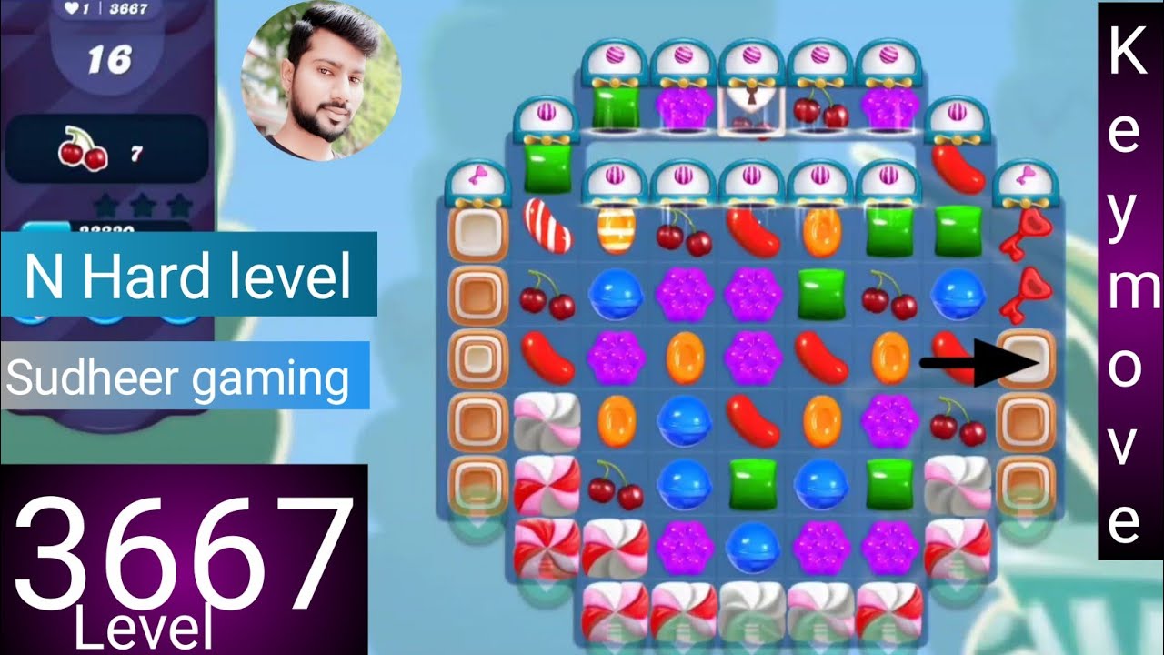 Candy crush saga level 3667 । No boosters । N Hard level । Candy crush 3667 help । Sudheer Gaming