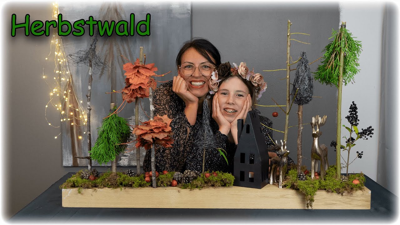 Herbstwald🌳🌲🍂🍁Blumen und Dekorationen