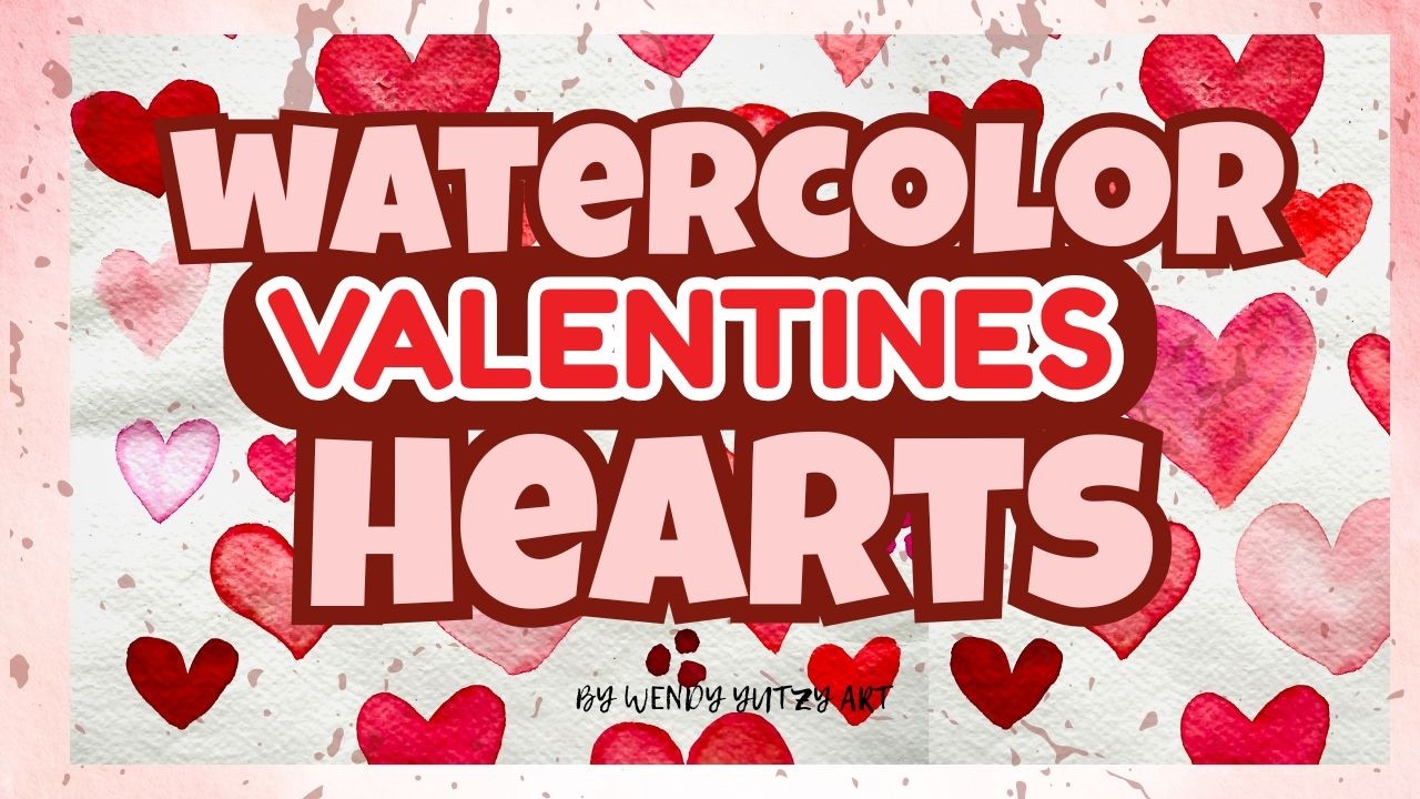 How to paint hearts - Khadi watercolor paper