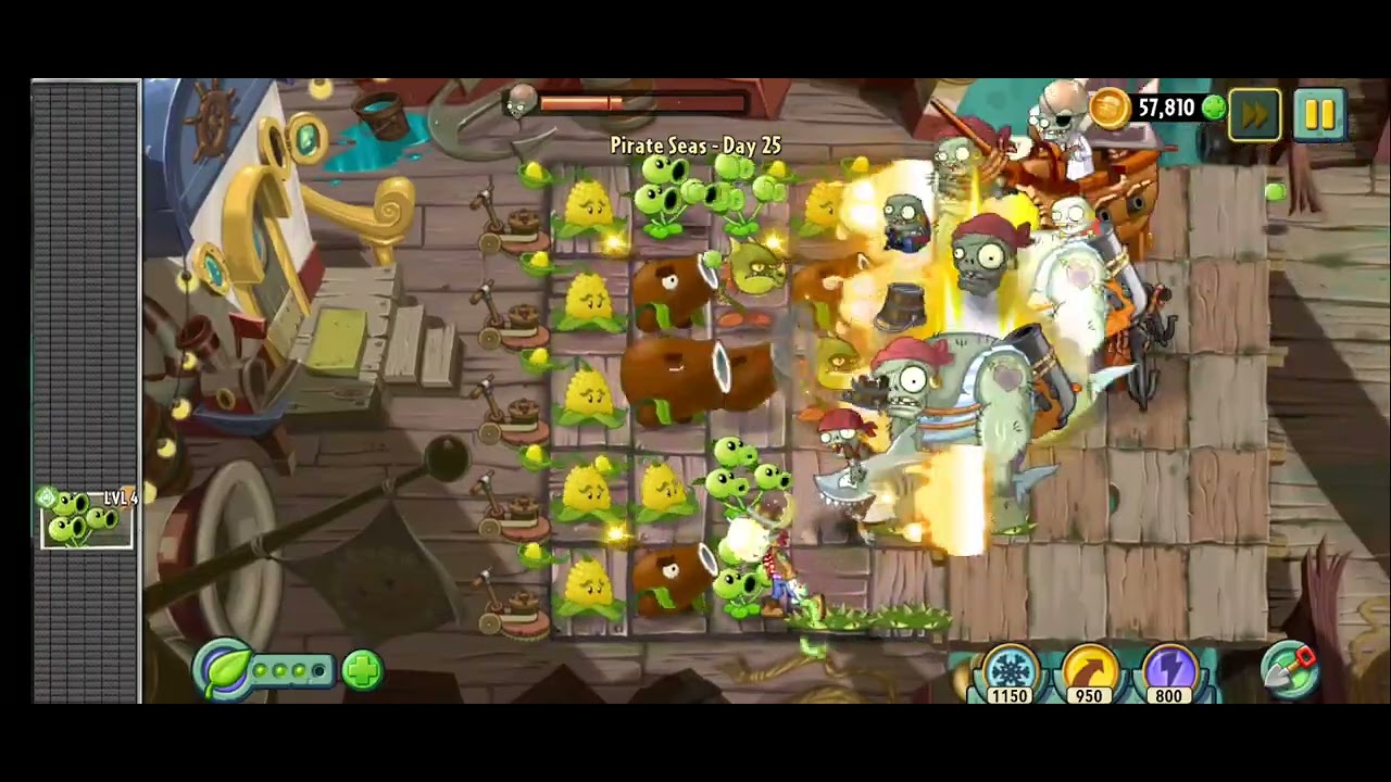Pirate sea zomboss fight!
