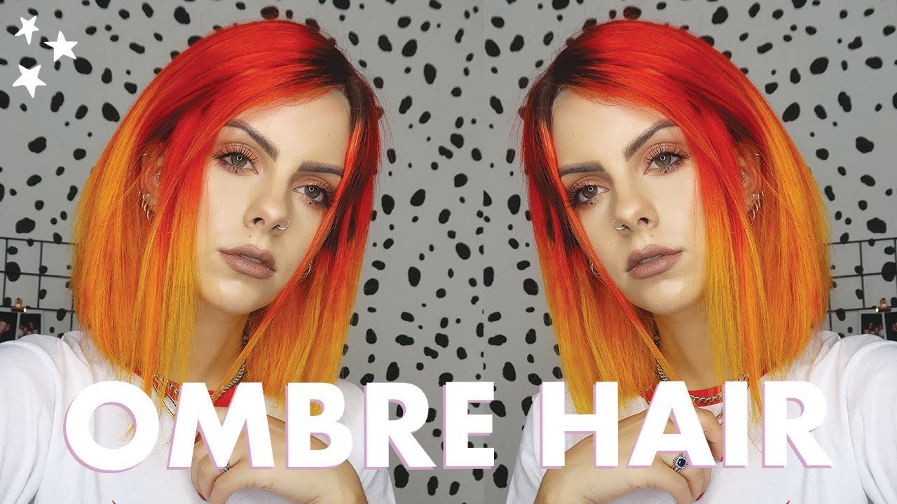 DIY OMBRE HAIR DYE - Orange into Yellow!