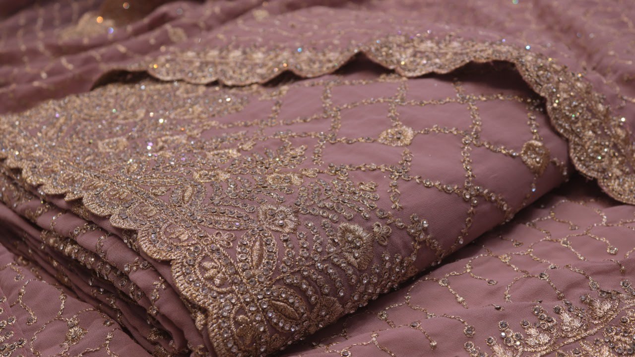 ARNG-3493 &ldquo;The Lilac&rdquo; Vol 14 Premium Designer Saree||Georgette Fabric|Crystals|Zari Embroidery