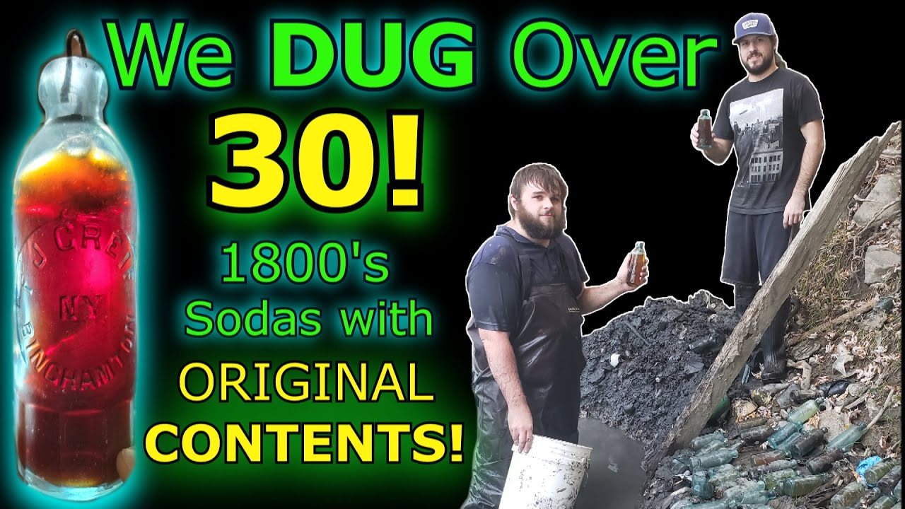 Digging Over THIRTY 1800's Hutchinson Soda Bottles FULL OF ORIGINAL CONTENTS! UNBELIEVABLE FIND!!!!