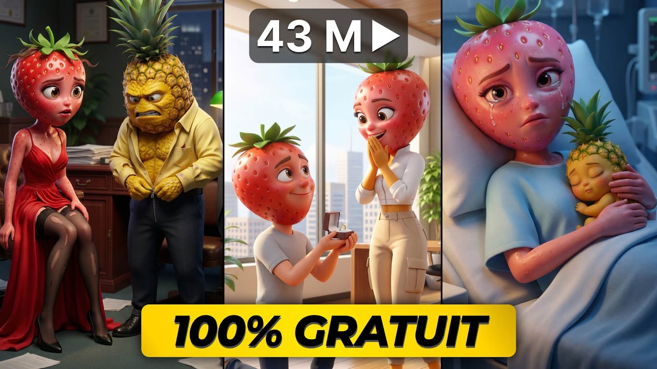 Cr&eacute;er des histoires virales de fruits IA GRATUITEMENT - Tuto complet
