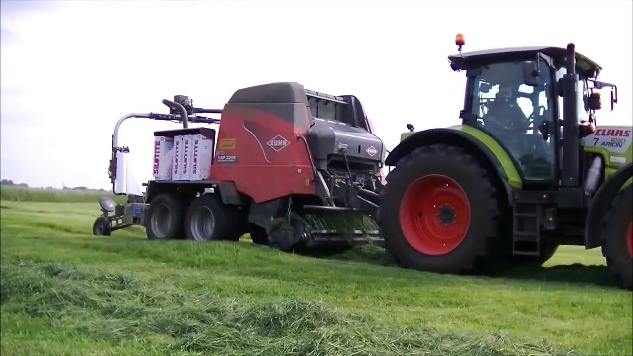 Трактор CLAAS ARION 650 + прес підбирач рулонний KUHN VBP 2265