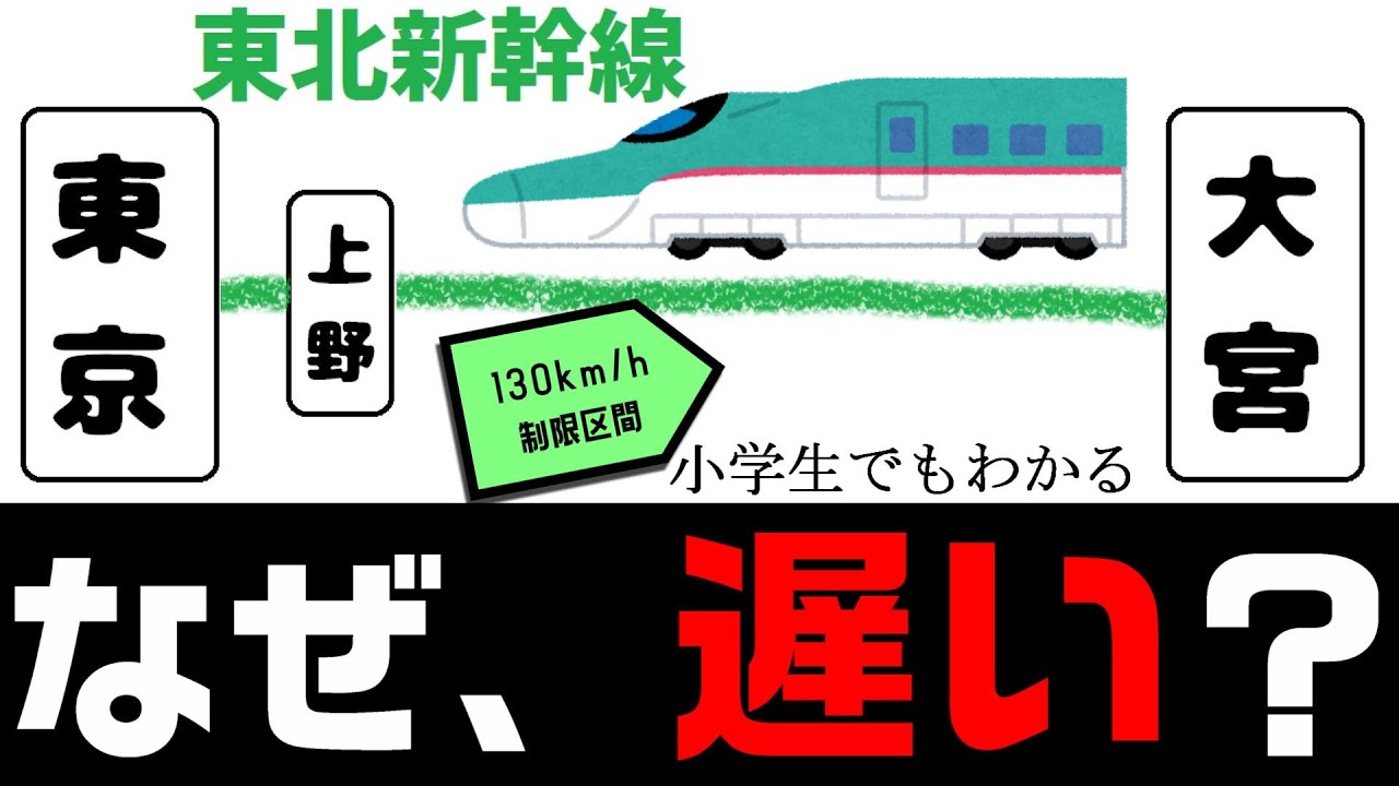 なぜ、東北新幹線の大宮以南は遅いのか？ 最高速度130km/hの理由を小学生でもわかるように解説